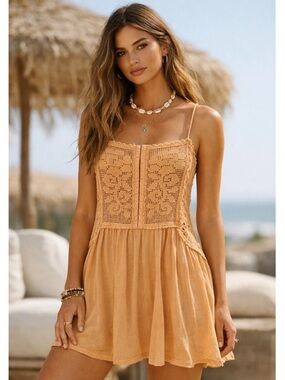 Free People Crochet Tunic